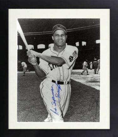 Art "Superman" Pennington signed B&W Chicago American Giants Negro League 8x10 Photo minor dings Custom Framing- COA/Show Ticket