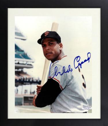 Orlando Cepeda signed Giants MLB 8x10 Photo imperfect Custom Framing- Sports World COA (HOF)
