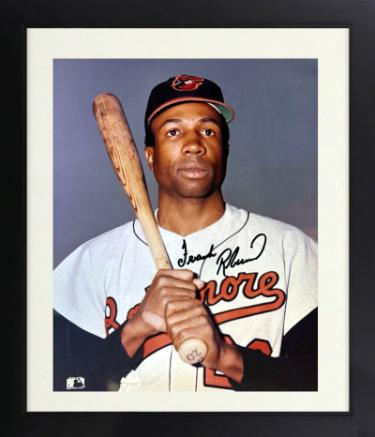 Frank Robinson signed Baltimore Orioles MLB Licensed 8x10 Photo Custom Framing- Tuff Stuff COA (HOF/TC)