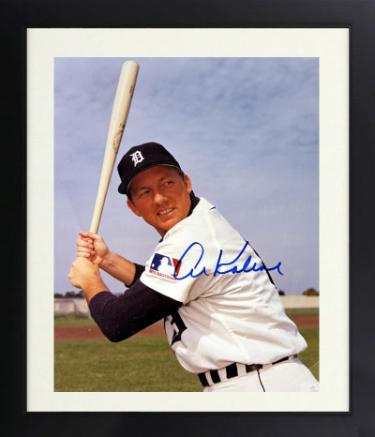 Al Kaline signed Detroit Tigers MLB 8x10 Photo imperfect Custom Framing- NFL Alumni LOA (HOF)