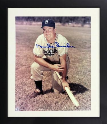 Duke Snider signed Brooklyn Dodgers MLB 8x10 Photo Custom Framing - CSA COA (HOF/8X All Star)