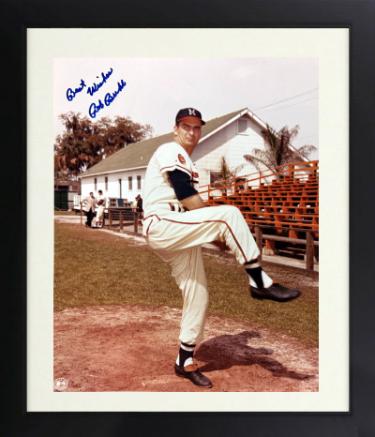 Bob Buhl signed Milwaukee Braves MLB 8x10 Photo imperfect Custom Framing- COA (1957 WS Champ)