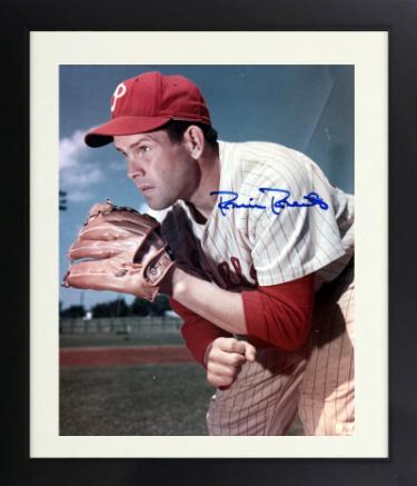 Robin Roberts signed Philadelphia Phillies MLB 8x10 Photo imperfect Custom Framing- COA (HOF)