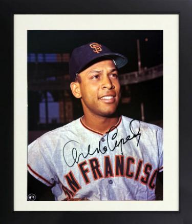 Orlando Cepeda signed Giants MLB Licensed 8x10 Photo imperfect Custom Framing- COA (HOF)