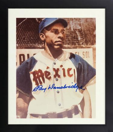 Ray Dandridge signed Mexico City Reds 8X10 Photo imperfect Custom Framing- COA (HOF/Negro)
