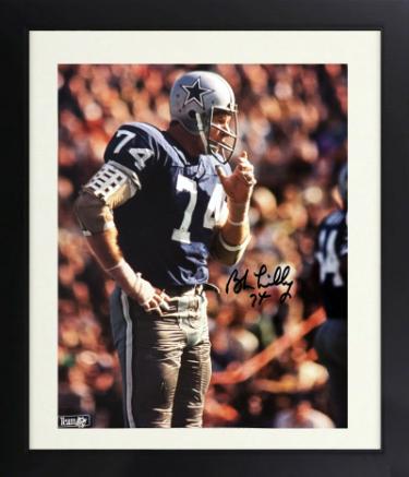 Bob Lilly signed Dallas Cowboys NFL 8x10 Photo #74 imperfect Custom Framing- COA/Ticket (HOF)