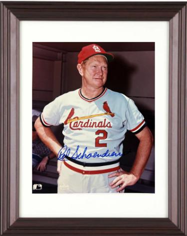 Red Schoendienst signed St. Louis Cardinals MLB 8x10 Photo imperfect Custom Framing- COA (HOF)