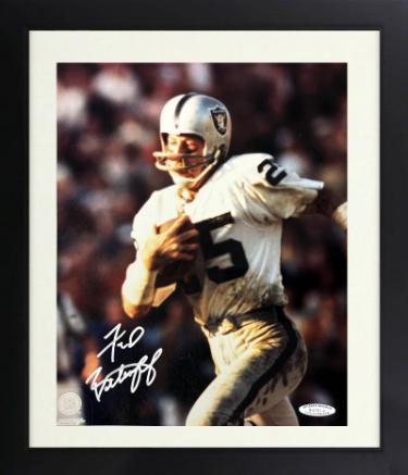 Fred Biletnikoff signed Oakland Raiders 8x10 Photo minor dings Custom Framing- Sports World Collectibles COA