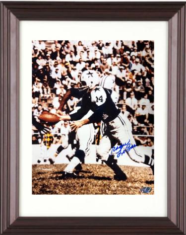 Eddie LeBaron signed Dallas Cowboys 8x10 Photo imperfect Custom Framing- CSA Holo/Ticket/1st QB