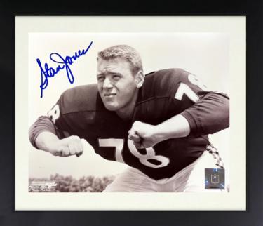 Stan Jones signed Chicago Bears NFL 8x10 Photo minor dings Custom Framing- COA (HOF/7X PB)