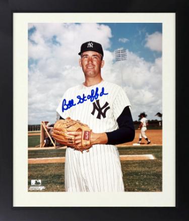 Bill Stafford signed New York Yankees MLB 8x10 Photo Custom Framing imperfect-COA (2X WS Champ)
