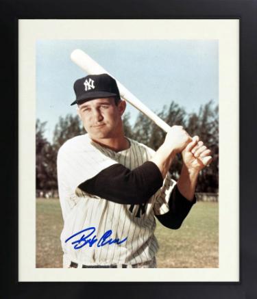 Bob Cerv signed New York Yankees 8x10 Photo Custom Framing- COA (WS Champ)