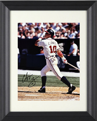 Chipper Jones Signed Atlanta Braves 11x14 Photo #10 Custom Framing� Beckett Review