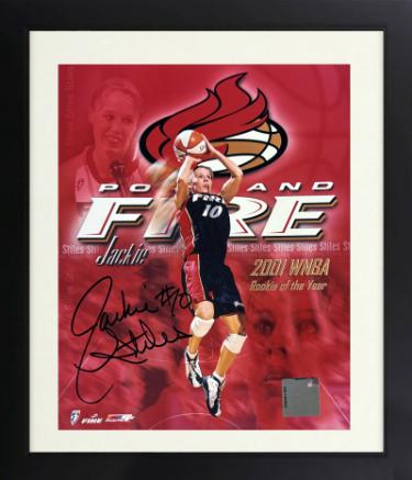Jackie Stiles Signed 2001 Portland Fire WNBA Rookie Of The Year 8x10 Photo Custom Framing- COA