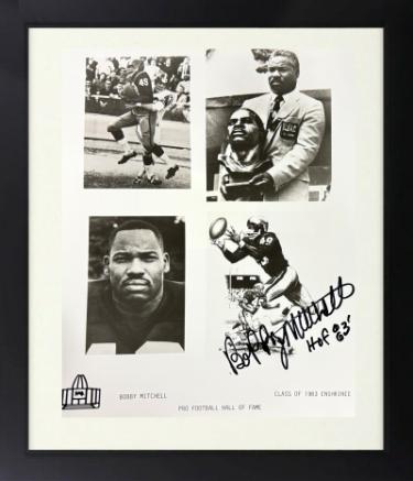Bobby Mitchell signed Washington Pro FB HOF 8x10 Photo Custom Framing HOF 83 imperfect- COA