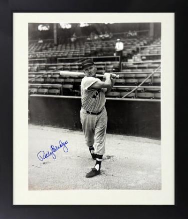 Rocky Bridges signed Washington Senators Vintage B&W 8x10 Photo Custom Framing imperfect- COA