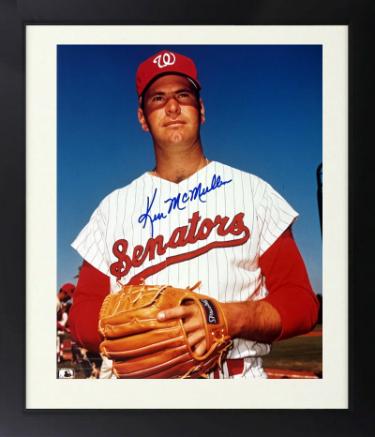 Ken McMullen signed Washington Senators MLB Licensed 8x10 Photo Custom Framing imperfect- COA