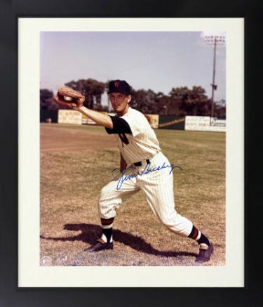 Jim Busby signed Washington Senators MLB Licensed 8x10 Photo Custom Framing imperfect- COA