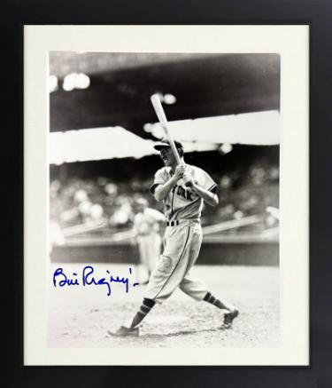 Bill Rigney signed New York Giants 8x10 Photo Custom Framing imperfect- COA (1946-1953)