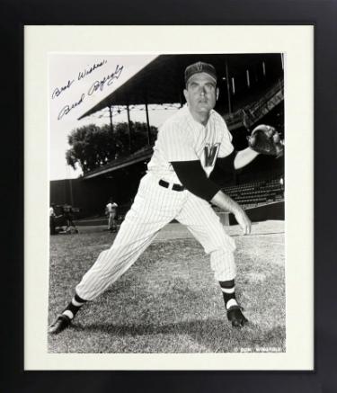 Bud Byerly signed Washington Senators 8x10 Photo Custom Framing imperfect- COA