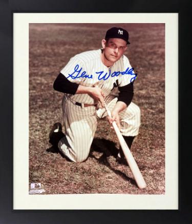 Gene Woodling signed New York Yankees MLB Licensed 8x10 Photo Custom Framing imperfect- COA