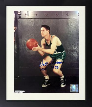 Bill Sharman signed Boston Celtics NBA Licensed 8x10 Photo Custom Framing HOF 1975 minor dings- COA