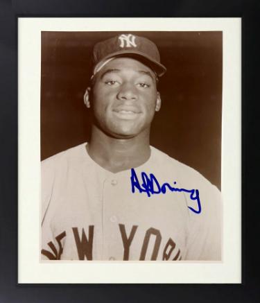 Al Downing signed New York Yankees 8x10 Photo Custom Framing imperfect- Stacks of Plaques COA