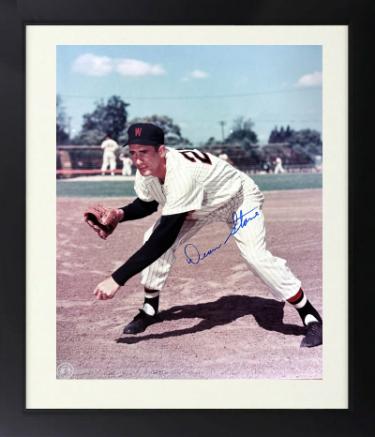Dean Stone signed Washington Senators MLB 8x10 Photo Custom Framing imperfect-COA (1954 All Star)