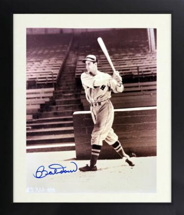 Bobby Doerr signed Boston Red Sox MLB Licensed 8x10 Photo Custom Framing minor dings- COA (HOF)