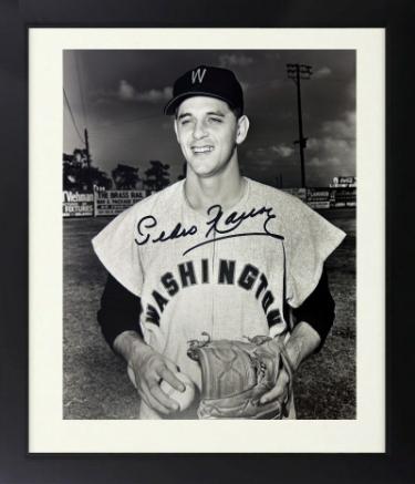 Pedro Ramos signed Washington Senators Vintage B&W 8x10 Photo Custom Framing- COA (1959 All-Star)