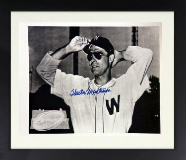 Walt Masterson signed Washington Senators 8.5x11 Photo Custom Framing imperfect- COA/Ticket