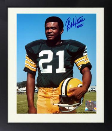 Bob Jeter signed Green Bay Packers NFL 8x10 Photo Custom Framing minor dings - COA/Show Ticket