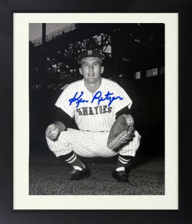 Ken Retzer signed Washington Senators Vintage 8x10 Photo Custom Framing imperfect- COA/Ticket