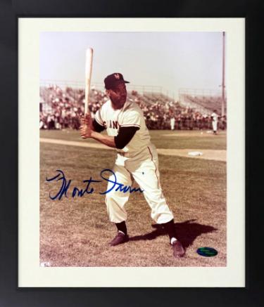 Monte Irvin signed New York Giants MLB 8x10 Photo Custom Framing imperfect - Steiner COA (HOF)