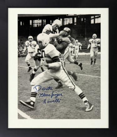 Dante Lavelli signed Cleveland Browns 8x10 Photo Custom Framing w/ "Gluefinger"- COA (HOF)