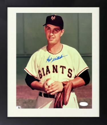 Hoyt Wilhelm signed New York Giants MLB 8x10 Photo Custom Framing- Steiner Sports Hologram/COA
