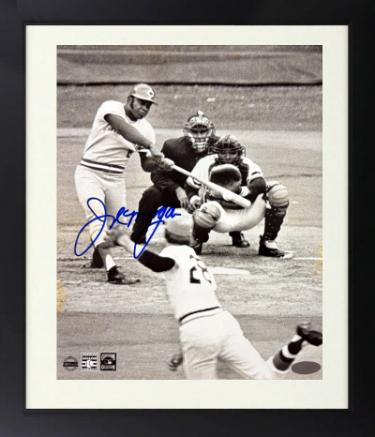 Joe Morgan signed Cincinnati Reds MLB 8x10 Photo Custom Framing imperfect- Steiner Holo/COA/HOF