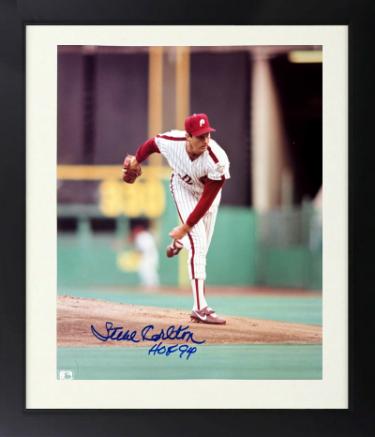 Steve Carlton signed Philadelphia Phillies MLB 8x10 Photo Custom Framing HOF 94 imperfect - COA