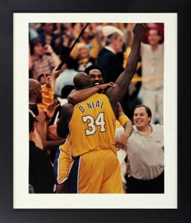 Kobe Bryant & Shaquille O'Neal Los Angeles Lakers Basketball 8x10 Photo Custom Framing- NEW