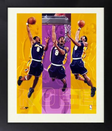 Kobe Bryant Los Angeles Lakers NBA Licensed Dunk 8x10 Photo Custom Framing- NEW
