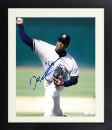 Dwight/Doc Gooden signed New York Yankees 8x10 Photo Custom Framing- JSA Authentic