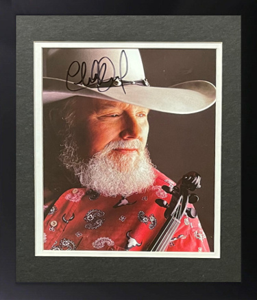 Charlie Daniels signed 8x10 Photo Custom Framing- JSA #RR76721 (Country /Southern Rock Music) (16x19)