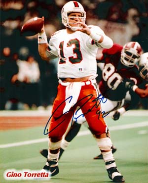 Gino Torretta signed Miami Hurricanes 8x10 Photo 92 Heisman