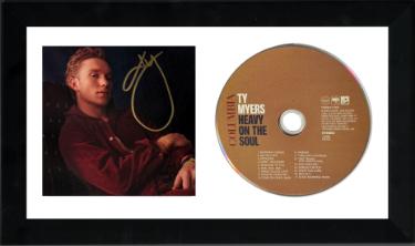 Ty Myers signed 2026 Heavy on the Soul 4.75x4.75 Art Card Insert/CD 6.5x12 Custom Framing - COA
