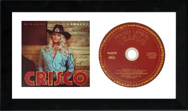 Miranda Lambert signed 2026 Crisco MCA 4.75x4.75 Art Card Insert/CD 6.5x12 Custom Framing - COA