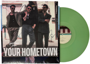Jonas Brothers signed 2025 Greetings from Your Hometown 11.75x11.75 Art Card/Album/LP/Record- 3 sigs- Kevin Joe Nick- COA