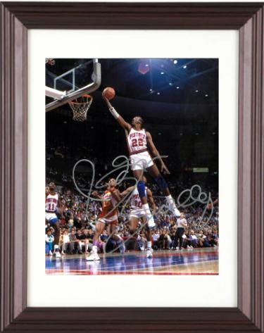 John Salley signed Detroit Pistons 8x10 Basketball Photo Custom Framing- COA