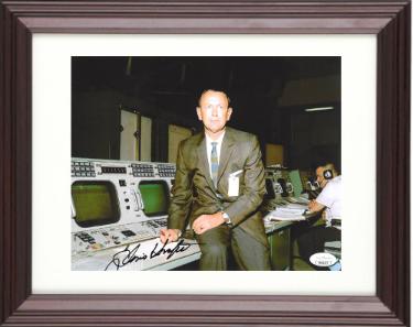 Chris/Christopher Kraft signed 1st NASA Flight Director 8x10 Photo Custotm Framing- JSA (Apollo 13/Gemini/Mercury)