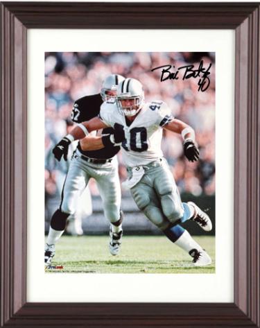 Bill Bates signed Dallas Cowboys NFL Licensed 8x10 Photo #40 Custom Framing- COA
