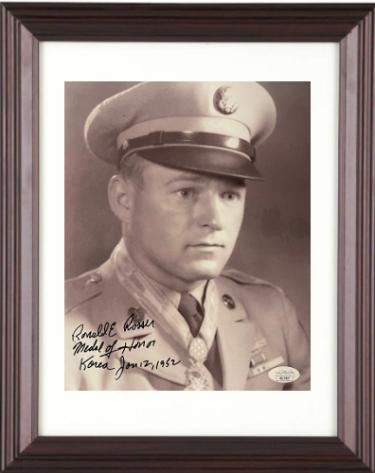 Ronald/Ron E. Rosser signed 8x10 Photo Custom Framing- JSA #SS17697 -Medal of Honor/Korea/Jan 12, 1952